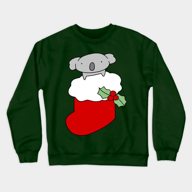 Christmas Stocking Koala Crewneck Sweatshirt by saradaboru